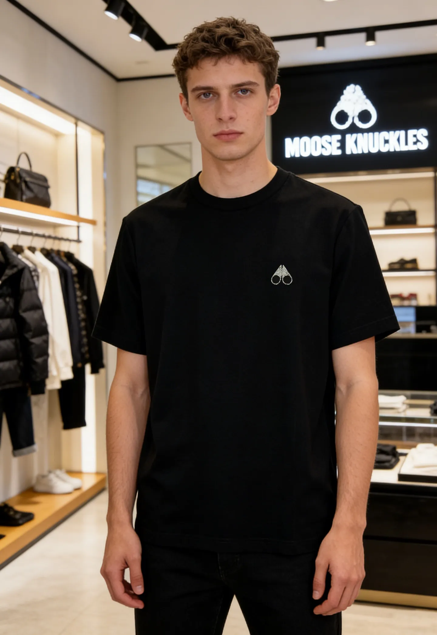 190 ⚜️ Moose Knuckles T ， ，190g Breathable， ！ Logo ， ， ， OK Versatile， ！ ！ ：Black.White.Sizes：M-3XL ❗️（S 4xl ）175/145 XL